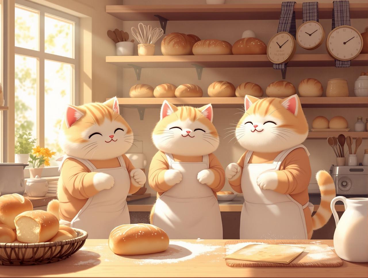 ai百合短剧 - 猫咪面包店